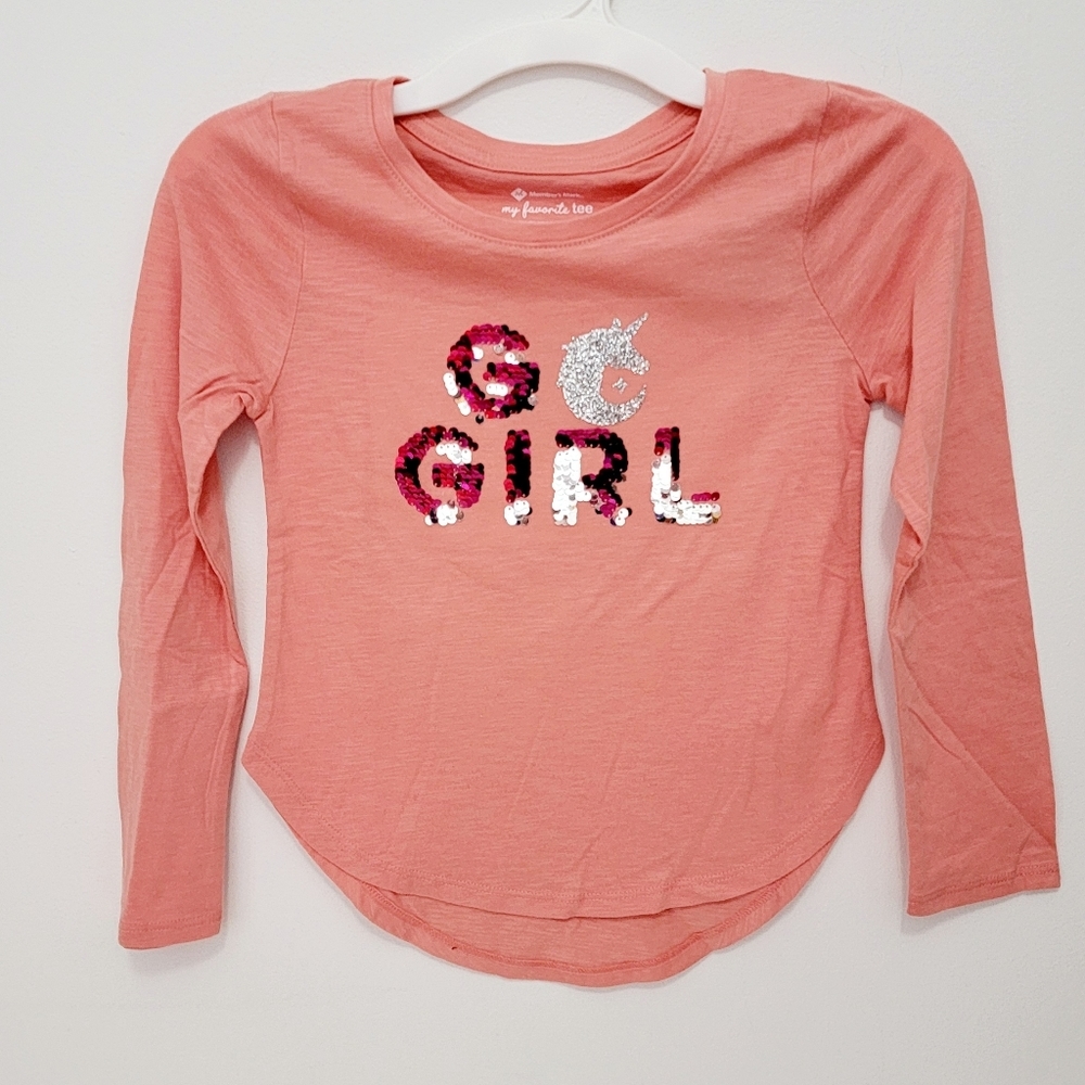 Girls Long Sleeve Sequin